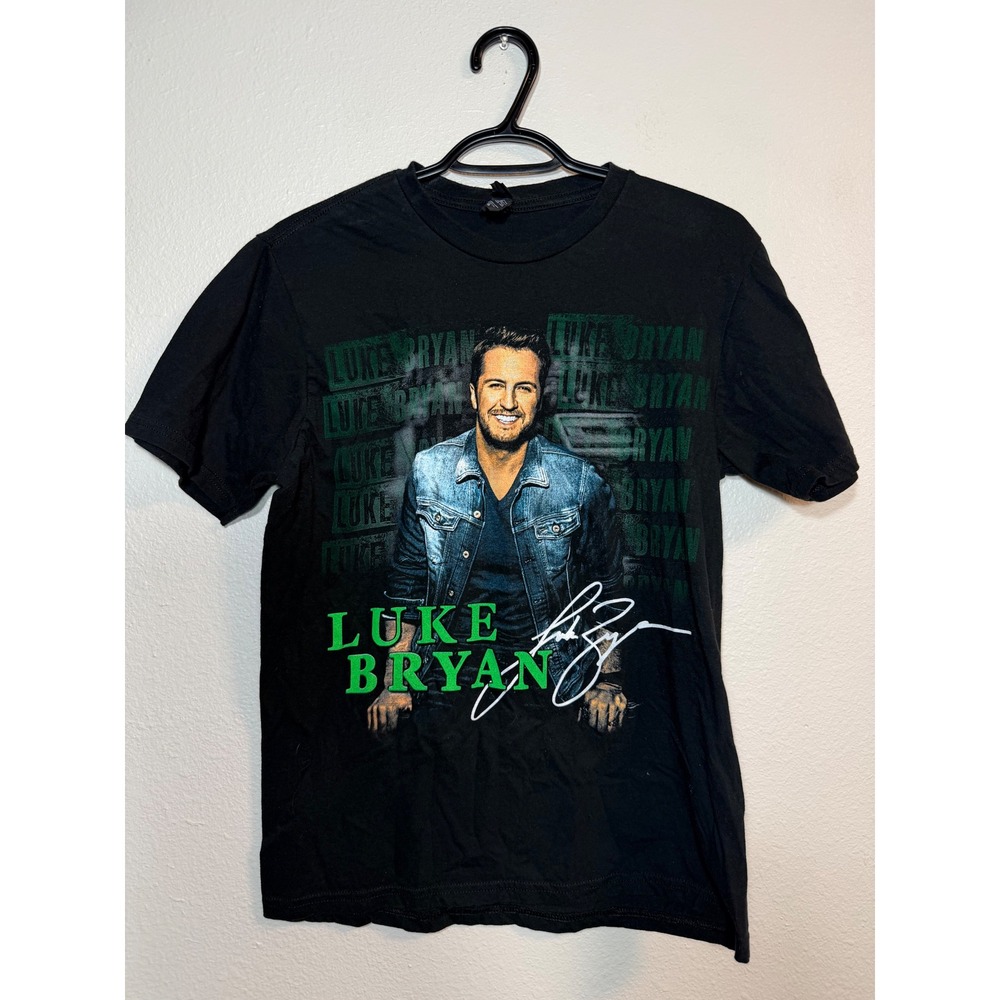 Luke Bryan Kick The Dust Up Tour Graphic T-Shirt Black Small Concert Tee